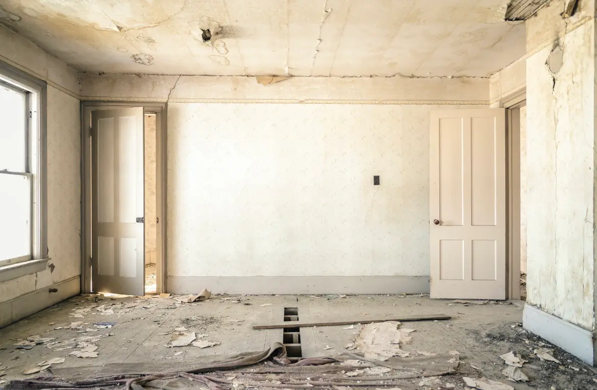 Waste disposal crew managing a cleanout project in Circle D-KC Estates